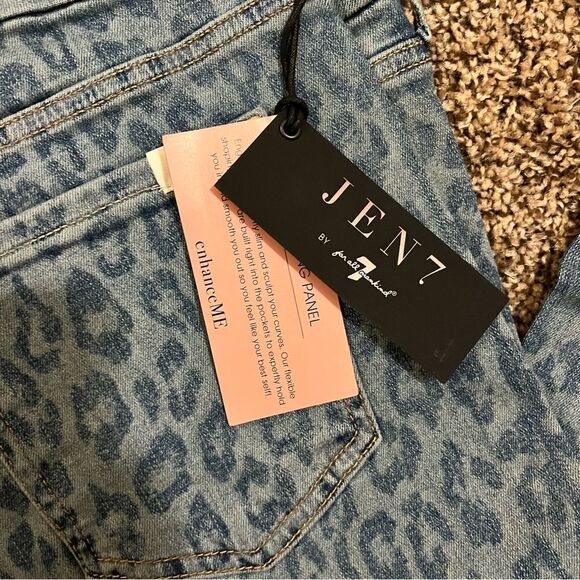 Jen7 by 7 for All Mankind Ankle Skinny - Sunrise Leopard - Picture 9 of 12